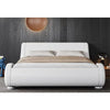 Stylish PU Leather Bed Frame with Sleigh Design