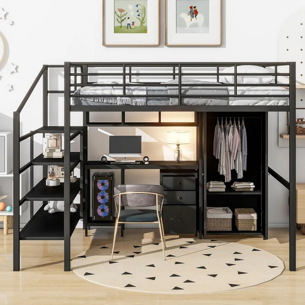 Modern Full-Size Loft Bed