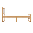 Minimalist Modern Twin Bed Frame in White & Walnut