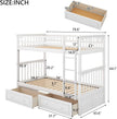 Versatile Bunk Bed with Storage and Slide - Twin over Full