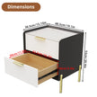 Stylish Modern Nightstand with 2 Drawers - Fully Assembled Design