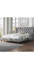 Queen Upholstered Platform Bed with Wing Design