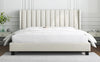 Queen Upholstered Platform Bed with Wing Design