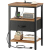 Versatile Nightstand with Charging Station and Adjustable Drawer