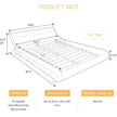 Minimalist Modern King Bed Frame with LED Adjustable Headboard