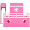 Kids Loft Bed with Slide and Playhouse Design