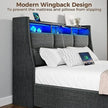 Modern Minimalist Twin Bed with RGB LED Lighting