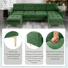 Elegant L-Shaped Velvet Sectional Sofa with Storage