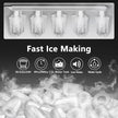 NEW Ice Makers Countertop, 9 Thick Bullet  Ready in 6-9 Mins 26.5 Lbs in 24Hrs Portable  Maker with Ice Scoop and Basket USA