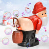 Christmas Santa Claus Bubble Blower with Music & Light Butt Bubble Machine Novelty Xmas Gift for Boys Girls Birthday Party Toys