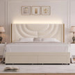 Bed with LED Headboard and Storage Drawers