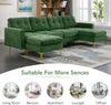 Elegant L-Shaped Velvet Sectional Sofa with Storage