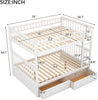 Versatile Bunk Bed with Storage and Slide - Twin over Full