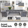 Chesterfield L-Shaped & U-Shaped Velvet Sectional Sofa