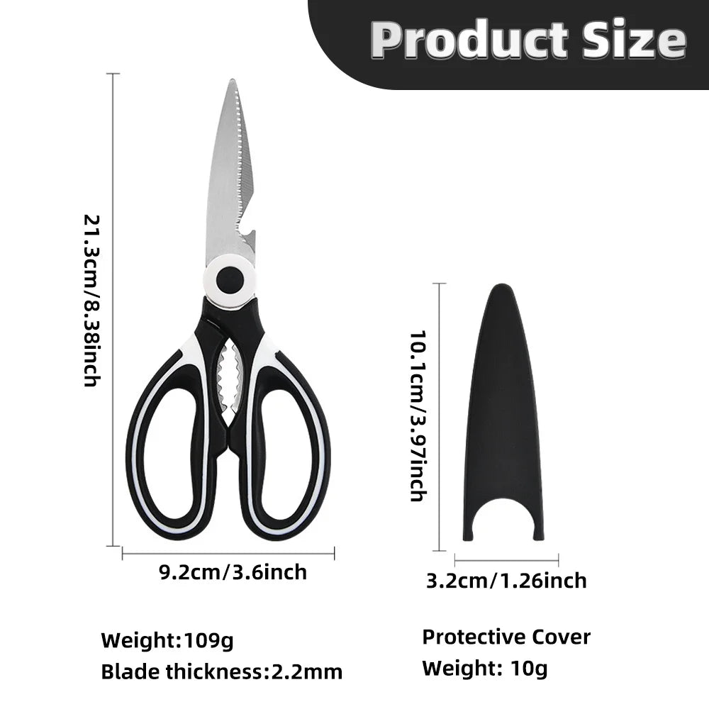 Multifunctional Stainless Steel Kitchen Scissors