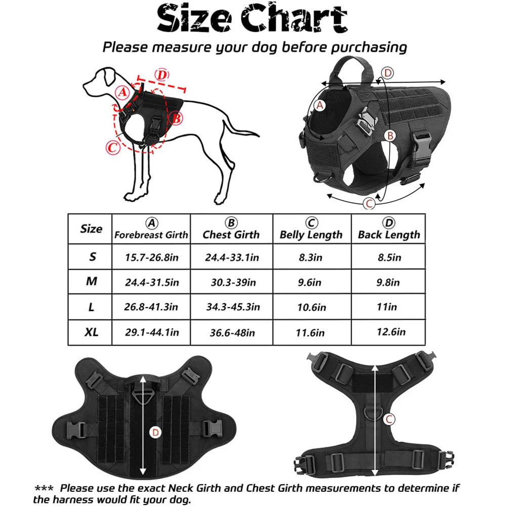 Adjustable Military-Standard Dog Harness