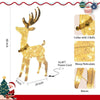 Reindeer Christmas Decorations 48 Inch Outdoor Deer Lights with 70 Warm White LED Lights Waterproof Plug in for Indoor