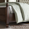 Rubberwood Bed Frame with Elegant Headboard