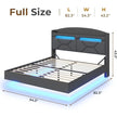 Modern Floating Bed Frame with RGB LED Lights