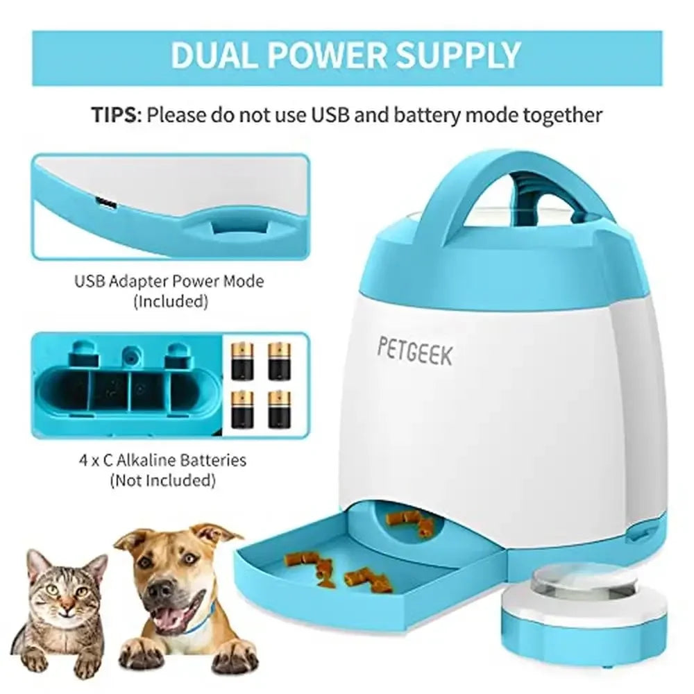 Pet Interactive Puzzle Toy Remote Control Treat Dispenser Dogs and Cats