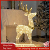 Reindeer Christmas Decorations 48 Inch Outdoor Deer Lights with 70 Warm White LED Lights Waterproof Plug in for Indoor