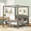 Elegant and Sturdy Canopy Bed Frame with Classic Style and Modern Aesthetics - Queen Size, Easy Assembly, and Durable Construction