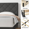 Queen Size Upholstered Platform Bed Frame with Headboard