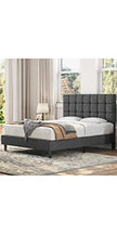 Queen Upholstered Platform Bed with Wing Design