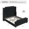 Luxurious King Size Upholstered Bed Frame