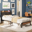 Modern Twin XL Platform Bed with Integrated Outlets and USB Ports