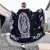 Maria Blanket The Virgin Mary Tapestry Office Air Conditioning Red Black Blankets Nap Blanket Living Room Sofa Ornaments