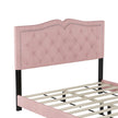 Modern  Velvet Platform Bed with Rivet Accents and Storage Space