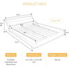 Minimalist Modern King Bed Frame with LED Adjustable Headboard