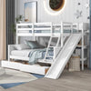 Versatile Bunk Bed with Storage and Slide - Twin over Full