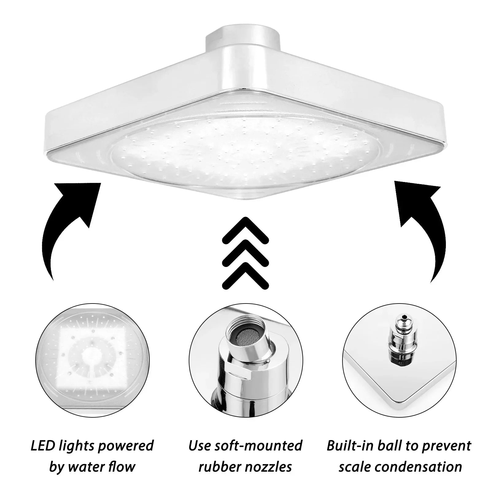 Ceiling Mounted LED Shower Head