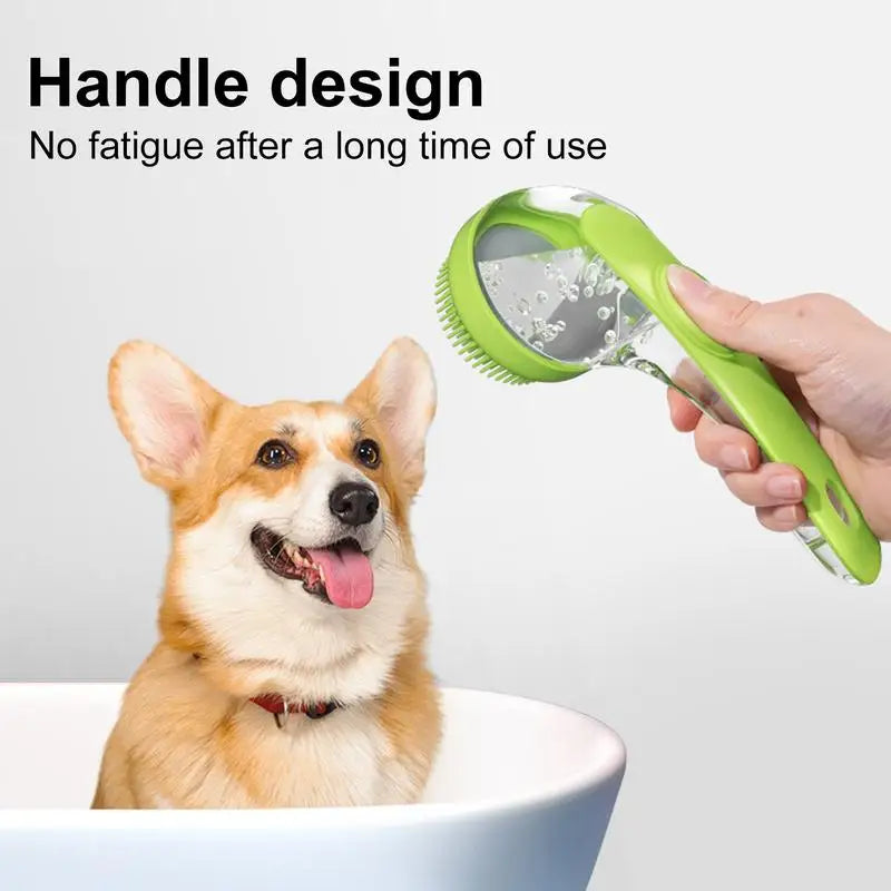 Dog Bath Brush with Shampoo Dispenser