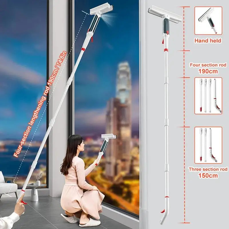 Window Cleaner Squeegee 2-in-1 Window Glass Wiper Scraper And Mirror Cleaner Multi-Scene Squeegee Mirror Cleaner Car Glass