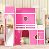 Kids Loft Bed with Slide and Playhouse Design