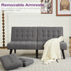 Convertible Loveseat Sofa Bed with Adjustable Backrest and USB Ports