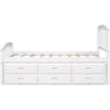 Modern Twin Bed Frame with 6 Drawers