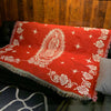 Maria Blanket The Virgin Mary Tapestry Office Air Conditioning Red Black Blankets Nap Blanket Living Room Sofa Ornaments