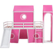 Kids Loft Bed with Slide and Playhouse Design