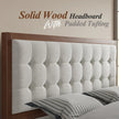 Mid-Century Modern Solid Wood Bed Frame