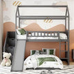 Unleash Imagination: House Bunk Bed - Slide, Storage Steps, and Whimsical Design