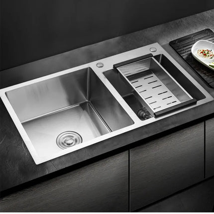 Manual Double Basin Stainless Steel Kitchen Sink