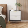 Stylish Modern Nightstand with 2 Drawers - Fully Assembled Design