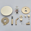 Brushed Gold Concealed Rainfall Shower Faucet