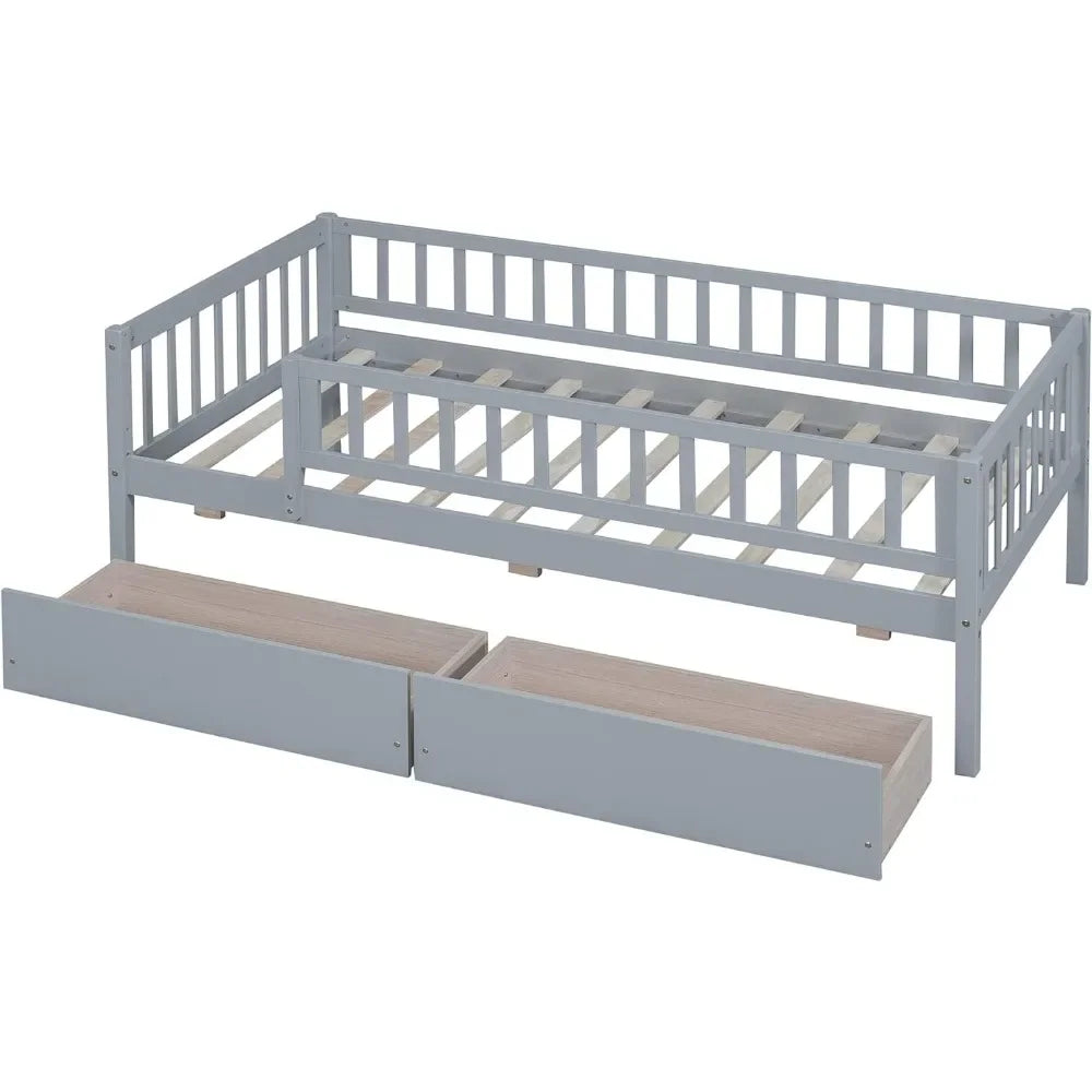 Single Bed with Guardrails