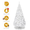 7Ft Artificial PVC Christmas Tree W/Stand Holiday Season Indoor Outdoor White