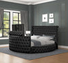 Luxurious Velvet Bed with Storage and Built-in USB Chargers